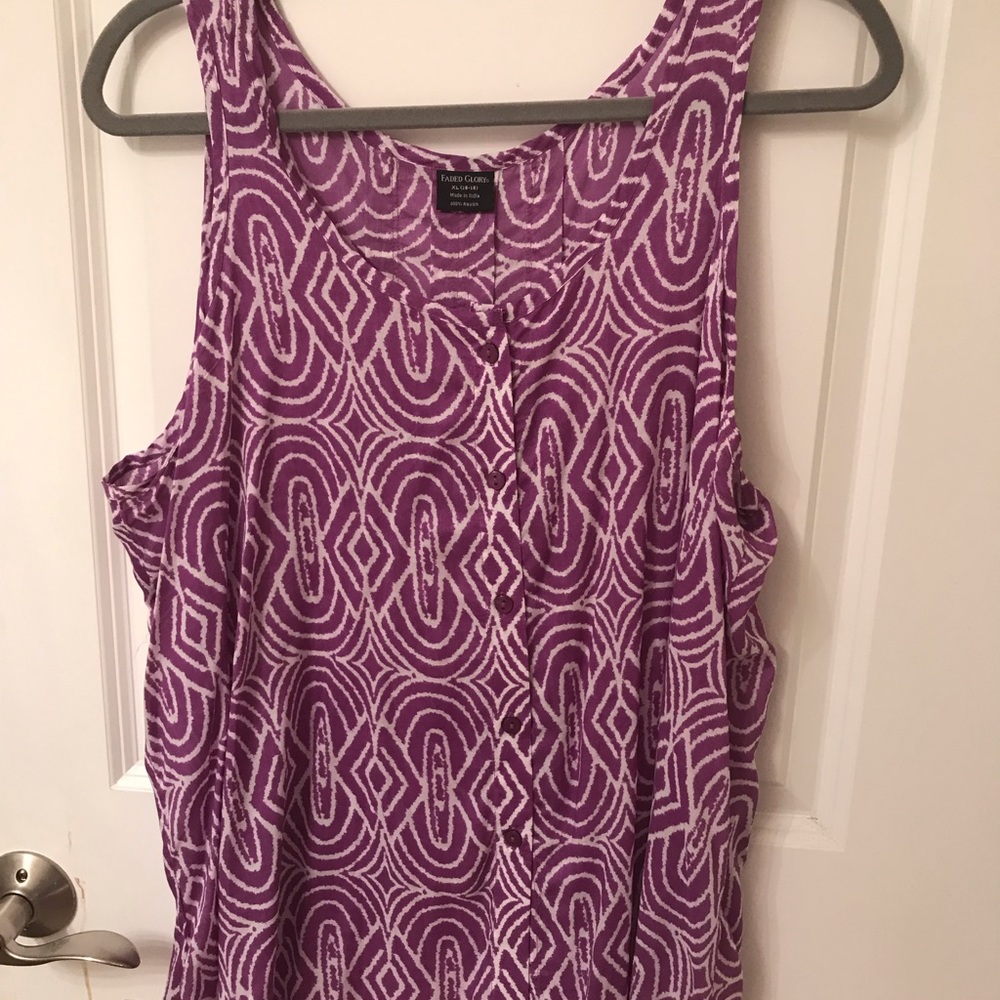 High low lavender top